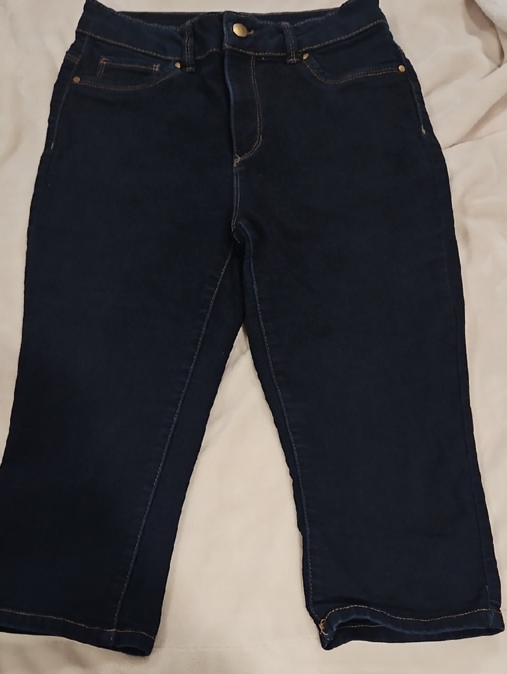 d. jeans Dark Blue Cropped Stretch Jeans